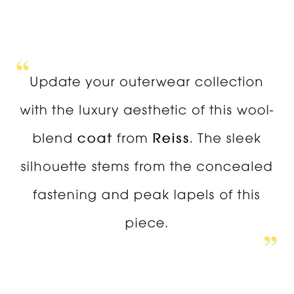 Reiss Sesto Wool-Blend Coat in Black | Medium - Picture 4 of 10